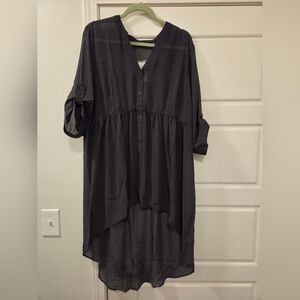 Torrid Size 2 Chic Gray Button-Up Tunic